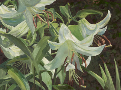 Beautiful Lillies, Oil On Panel, Staiger Studio, 434-962-8463