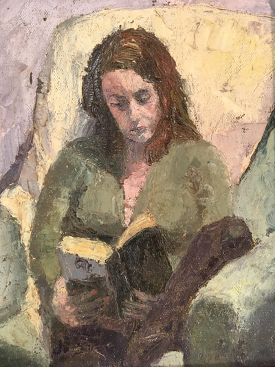 Woman Reading A Book, Beautiful Portrait By Linda